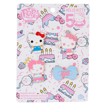 Hello Kitty in Cake (50th Anniverary) 4-Pack Pin Set, Image 1