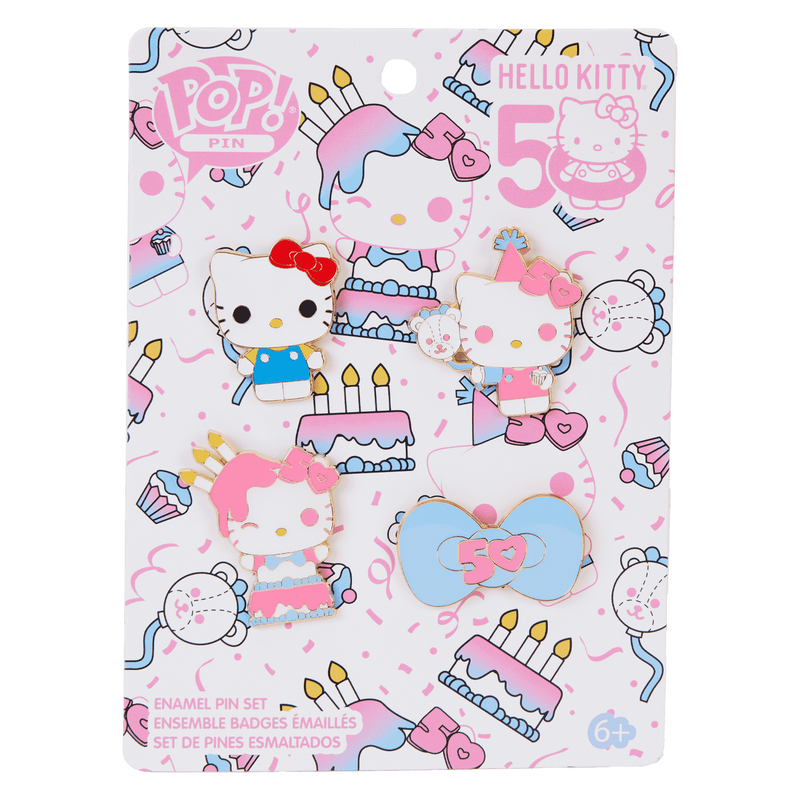 Hello Kitty in Cake (50th Anniverary) 4-Pack Pin Set, , hi-res view 1