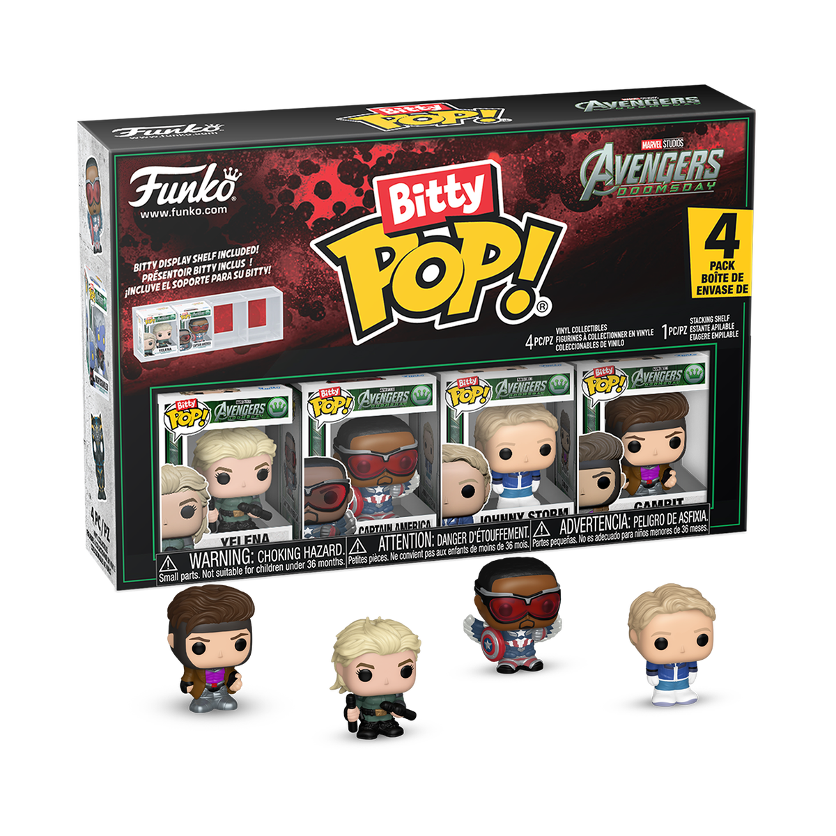 Детские фигурки Funko Bitty Pop! Avengers: Doomsday 4-Pack Series 1 — фото 1