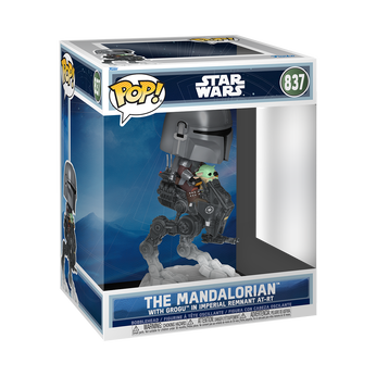 Pop! Rides Deluxe The Mandalorian with Grogu in Imperial Remnant AT-RT, Image 2