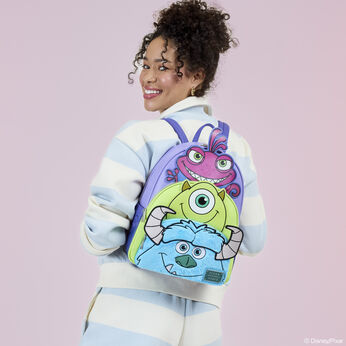 Monsters, Inc. Sulley, Mike, & Randall Triple Pocket Mini Backpack, Image 2