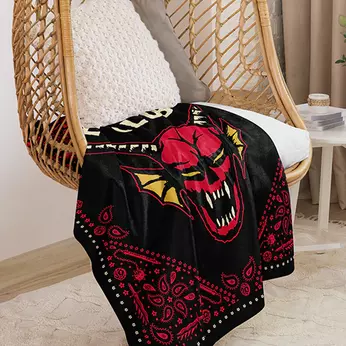 Stranger Things Hellfire Club Sherpa Blanket, Image 1