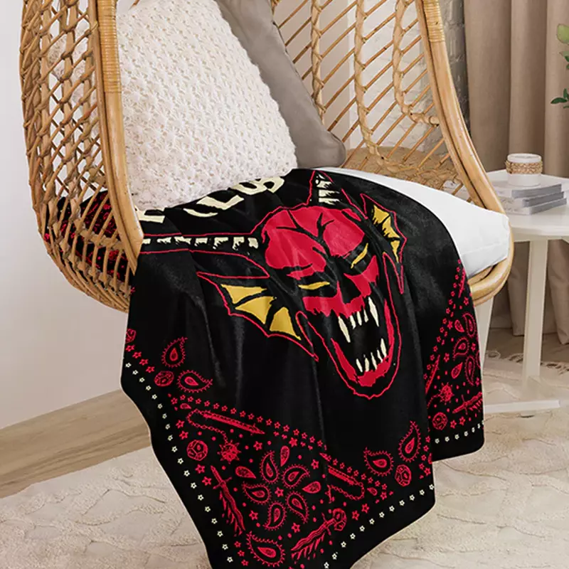 Stranger Things Hellfire Club Sherpa Blanket, , hi-res view 1