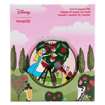 Alice in Wonderland Painting Roses Enamel Pin, Image 1