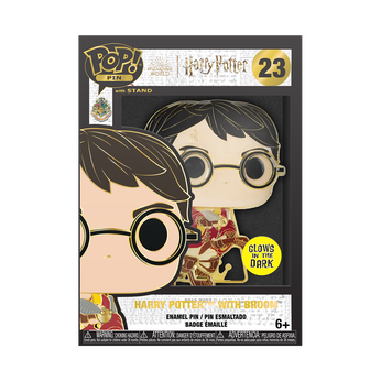 Pop! Pin Harry Potter with Broom (Glow), Image 1