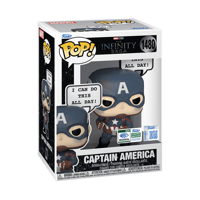 Pop! Captain America (I Can Do This All Day) with POP! Protector (WonderCon), , hi-res view 2