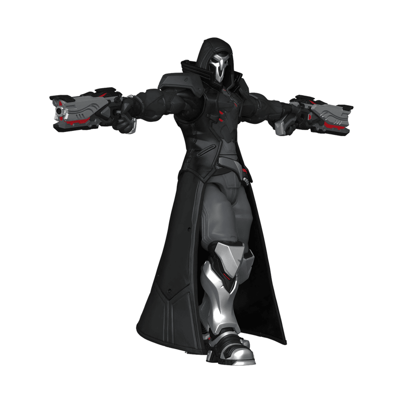 Fortify and defend your Overwatch® 2 with Funko Action Figure Reaper. Modify this Damage hero with alternate hand and weapons attachments. Eight interchangeable pieces are included. Warning: Choking Hazard. Collectible comes