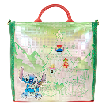 Lilo & Stitch Holiday Tote Pin Trader Crossbody Bag, Image 1