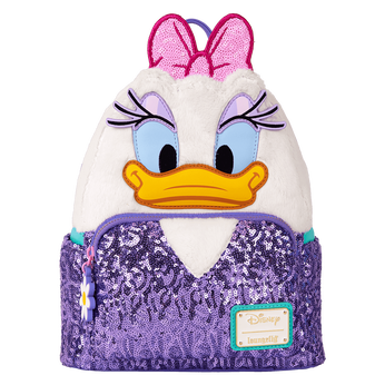 Daisy Duck 85th Anniversary Sequin Plush Cosplay Mini Backpack, Image 1