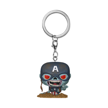 Pop! Keychain Zombie Captain America, Image 1