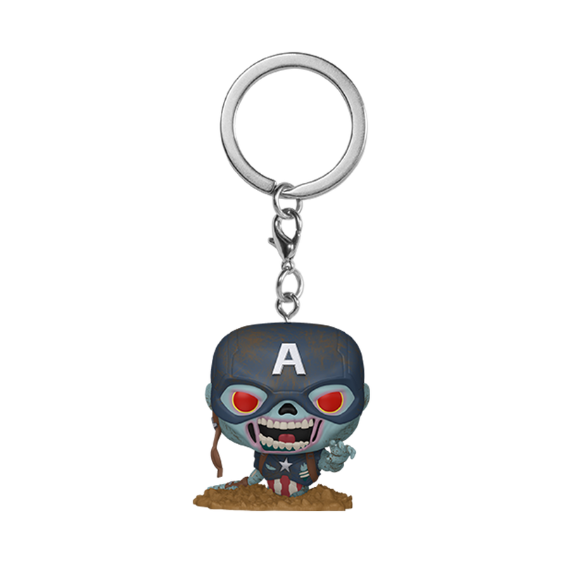 Pop! Keychain Zombie Captain America, , hi-res view 1