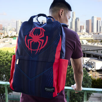 Spider-Verse Miles Morales Suit Nylon Full-Size Backpack, Image 2
