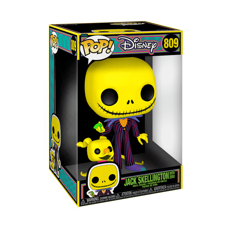 Pop! Jumbo Jack Skellington with Zero (Black Light)
