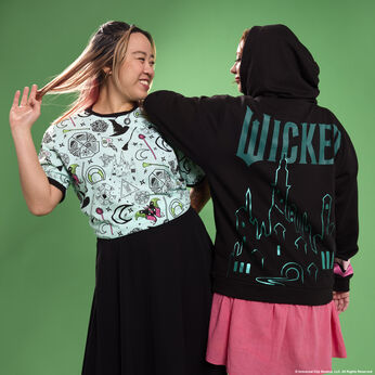 Wicked Elphaba & Glinda All-Over Print Unisex Tee, Image 2
