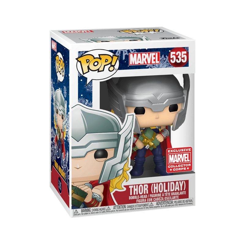 AMB: 2019 Marvel Holiday - POP Thor w/Hammer (present), , hi-res view 1