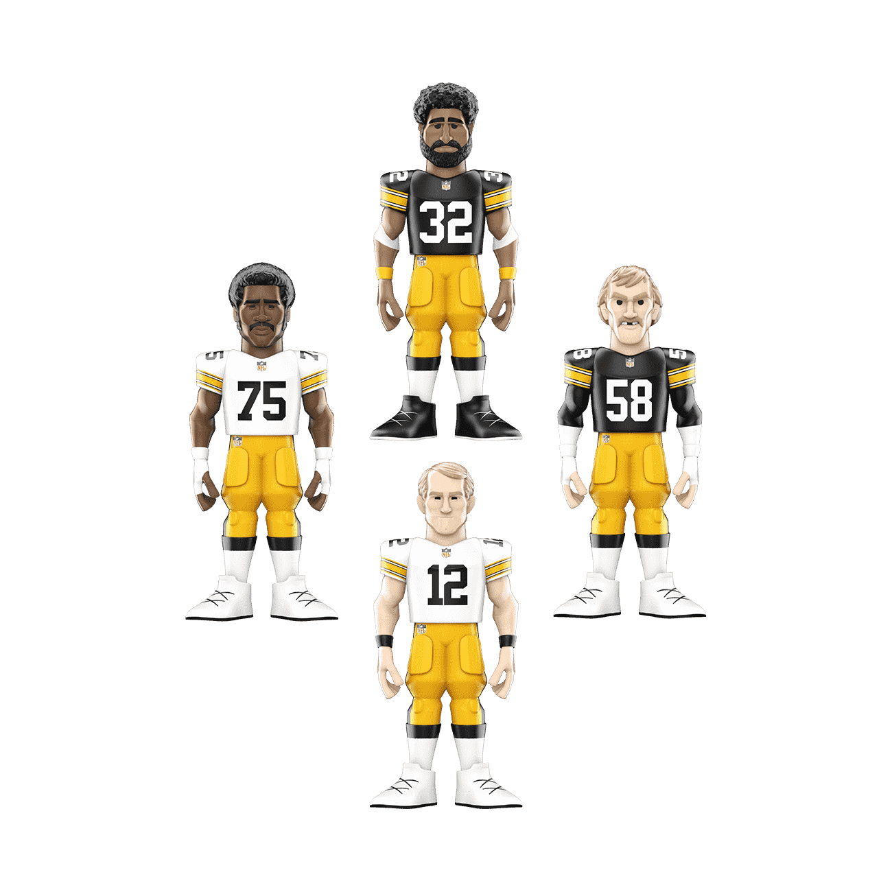 FUNKO GOLD NFL トロイ・ポラマル/ピッツバーグ・スティーラーズ Vinyl GOLD 12\" Pittsburgh Steelers 4-Pack