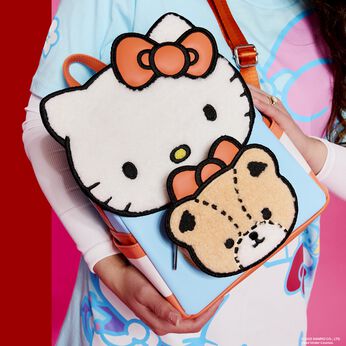 Sanrio Hello Kitty & Tiny Chum Bear Sherpa Mini Backpack, Image 2