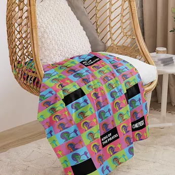One Piece Luffy King of Pirates Sherpa Blanket, , hi-res view 1