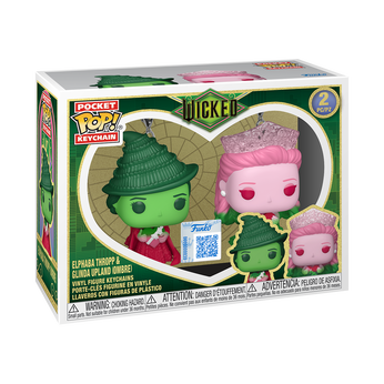 Pop! Keychain Elphaba Thropp & Glinda Upland (Ombre) 2-Pack, Image 2