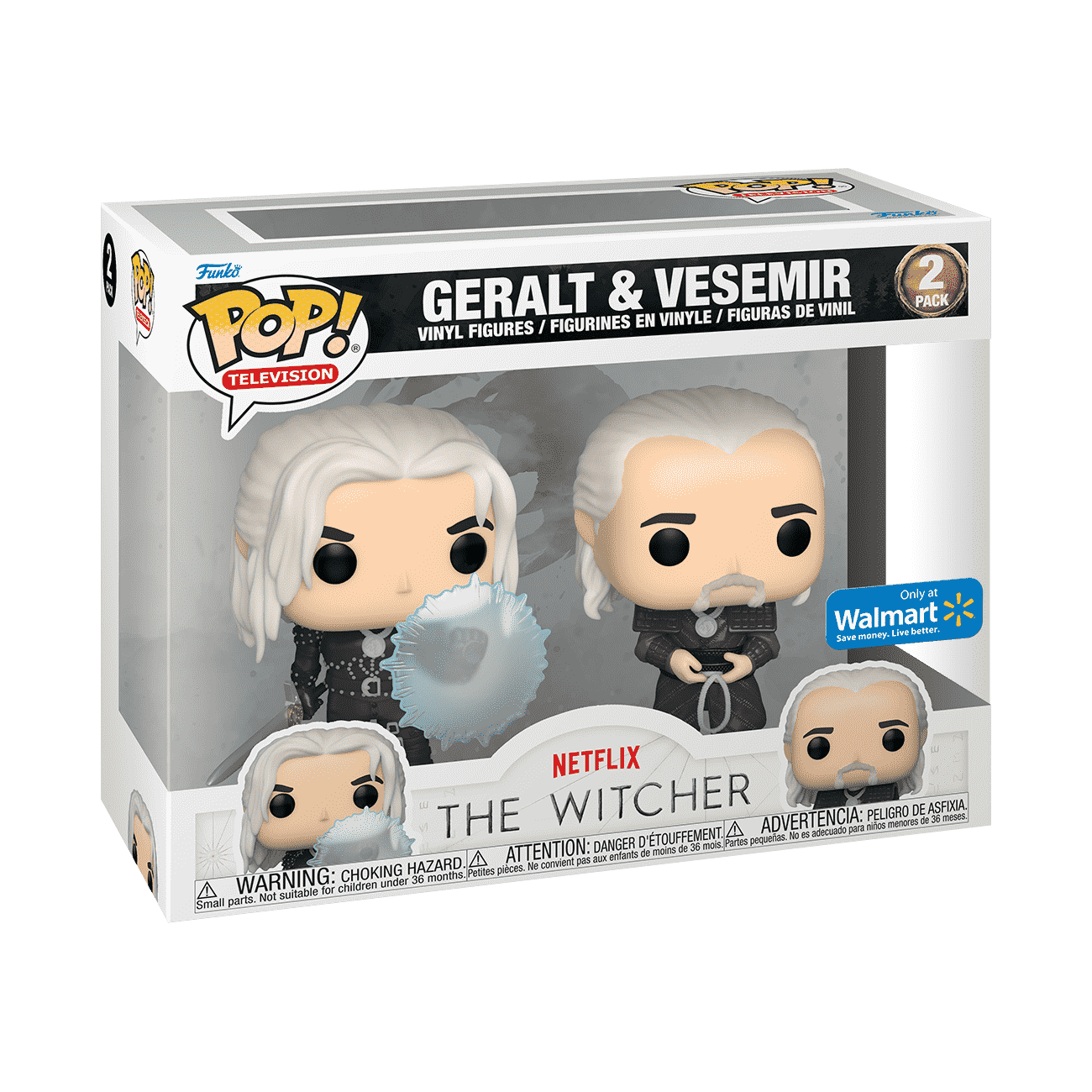 Funko Pop! Geralt & Vesemir 2-Pack - The Witcher TV Series Collectible Figures