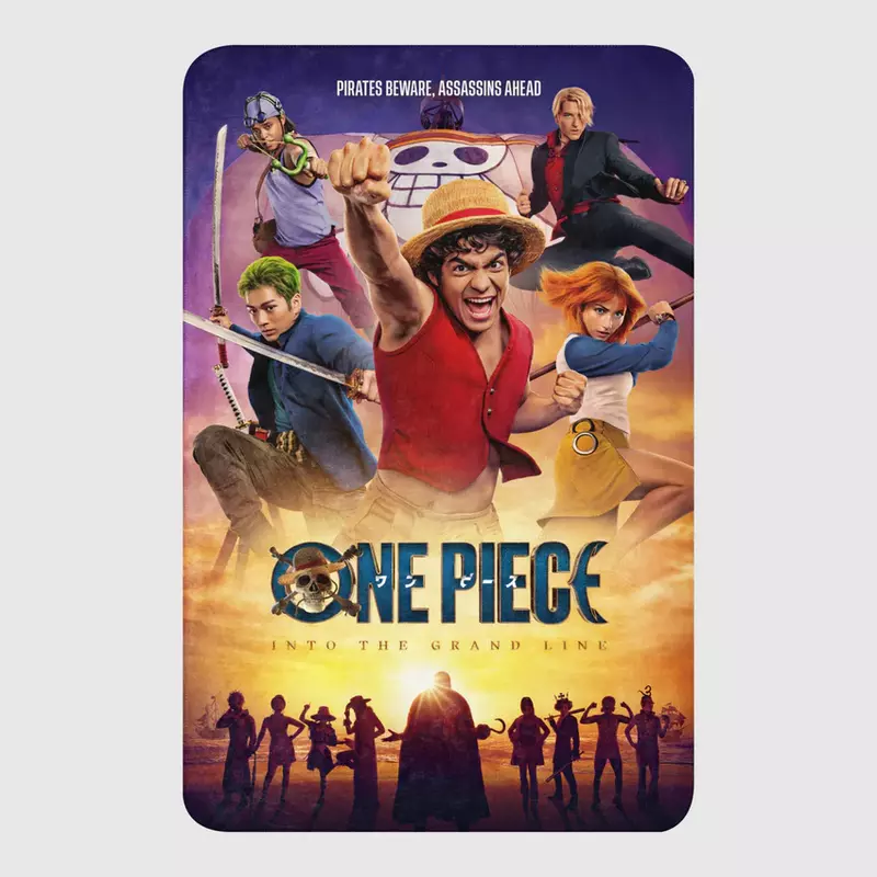 One Piece Pirates Beware Sherpa Blanket, , hi-res view 2