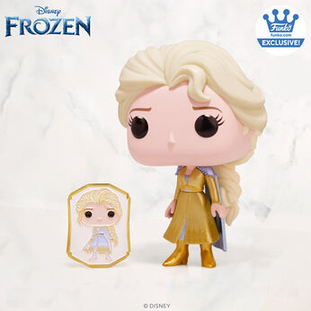 Pop! Elsa (Gold) with Pin, Image 2