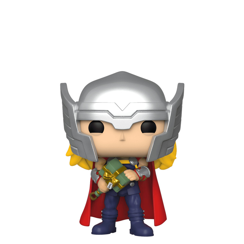 AMB: 2019 Marvel Holiday - POP Thor w/Hammer (present), , hi-res view 2