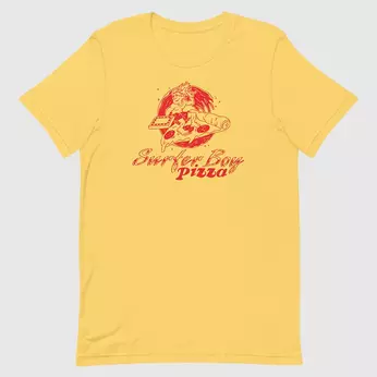 Stranger Things Surfer Boy Pizza Tee, Image 2