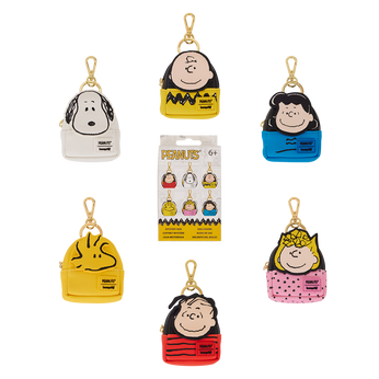 Peanuts Gang Cosplay Mystery Mini Backpack Keychain Charm, Image 1