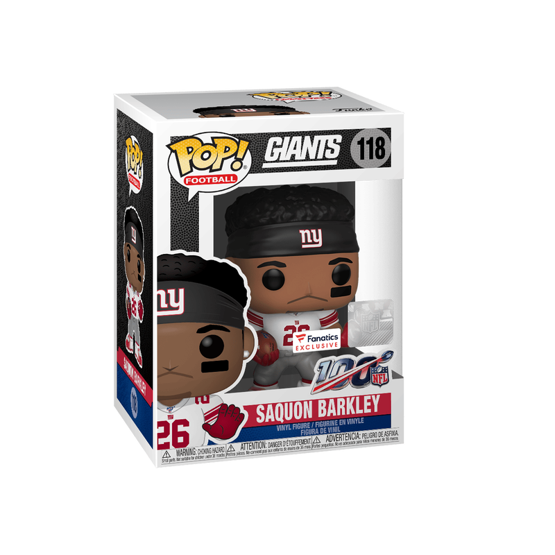 POP NFL: Giants - Saquon Barkley (White Away Jersey) (FAN), , hi-res view 1