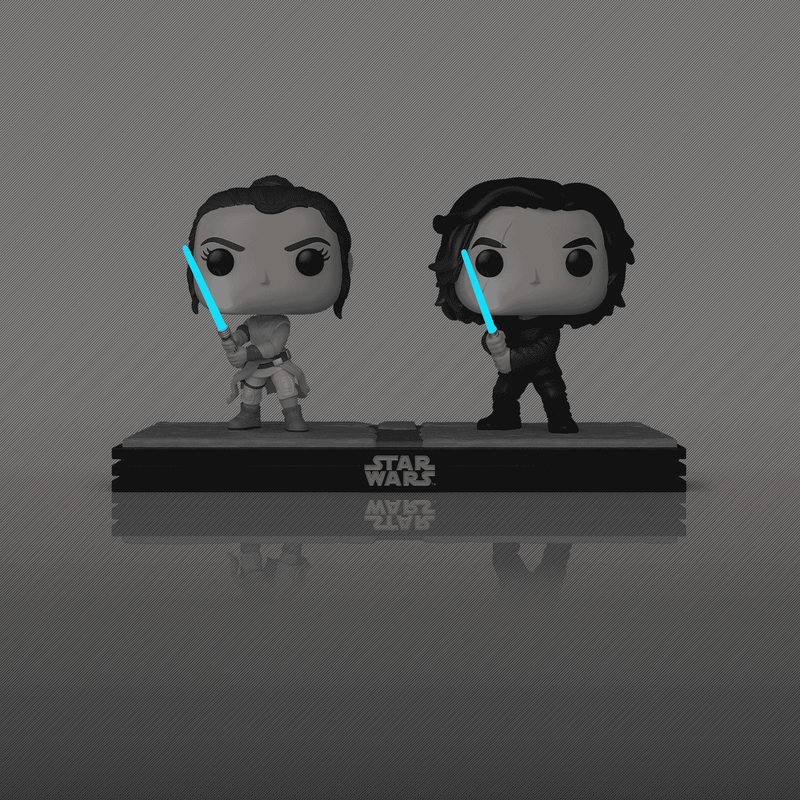 Pop! Moment Rey & Kylo Ren (Glow), , hi-res view 3