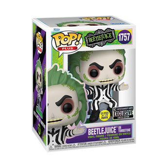 Pop! Plus Beetlejuice on Tombstone (Glow), Image 2