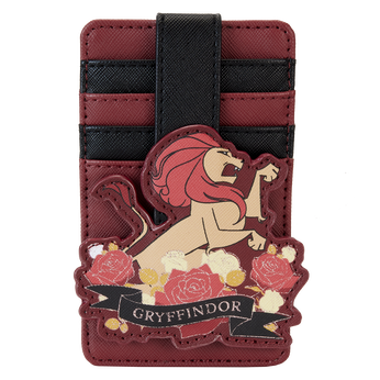 Harry Potter Gryffindor House Floral Tattoo Card Holder, Image 1