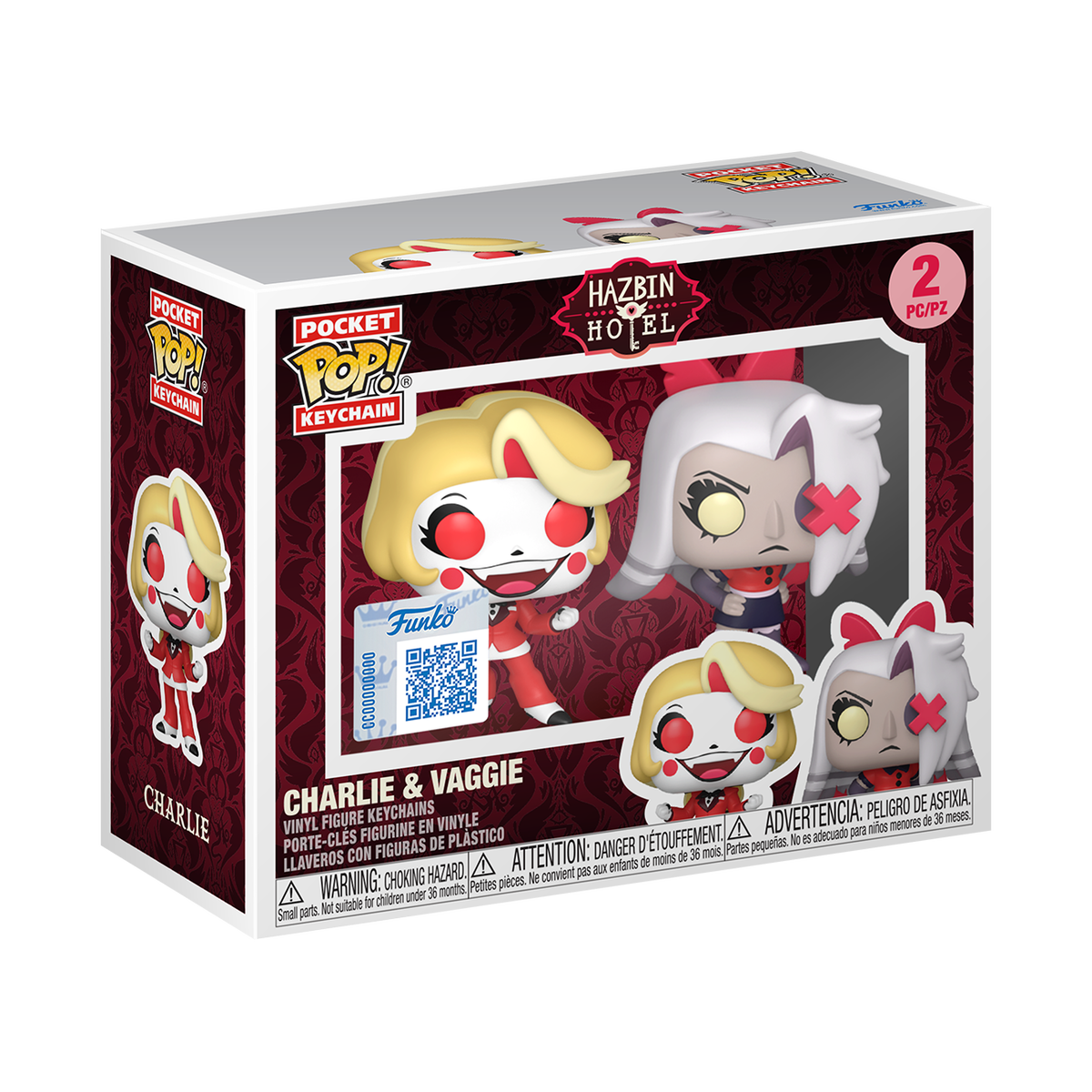 Фигурки Funko Pop! Keychain Charlie & Vaggie 2-Pack — фото 2