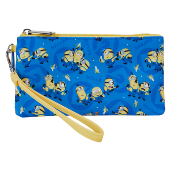 Despicable Me Minions All-Over Print Nylon Zipper Pouch Wristlet, Image 1