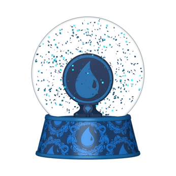 Magic The Gathering Island Mini Glitter Globe, , hi-res view 1