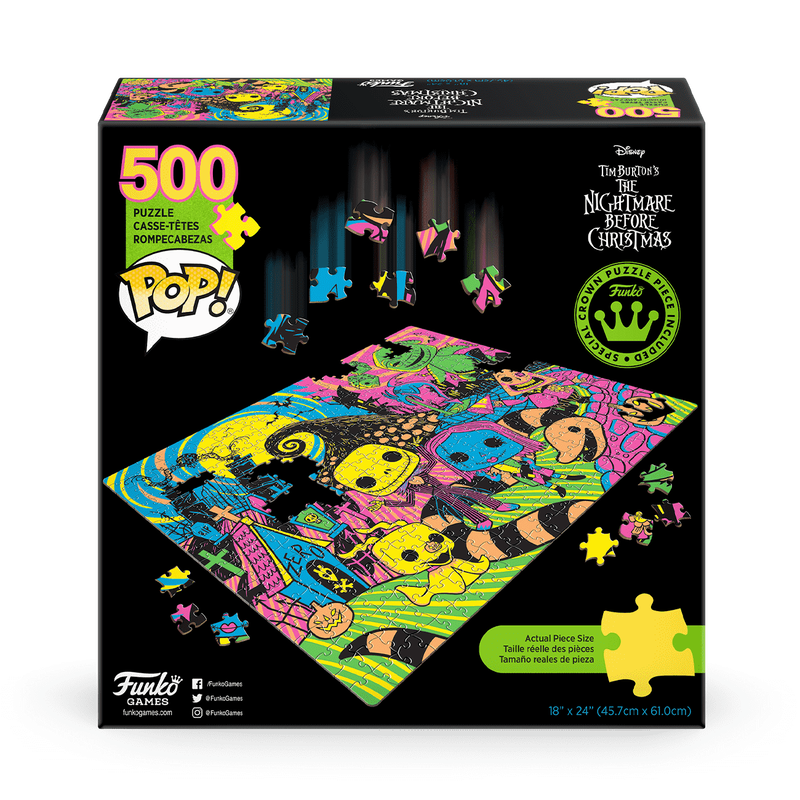 Nightmare Before Christmas Blacklight 500-Piece Pop! Puzzle