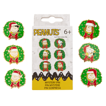 Peanuts Snoopy & Gang Holiday Wreath Mystery Box Pin, Image 1