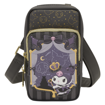 Sanrio Kuromi 20th Anniversary Cell Phone Crossbody Bag with Coin Bag, Image 1