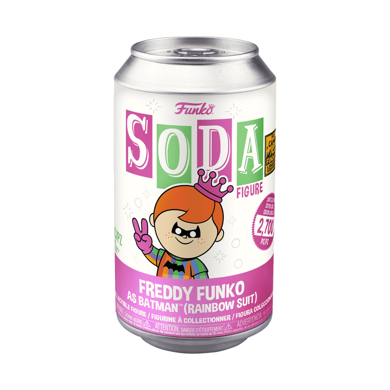 Vinyl SODA Freddy Funko as Batman (Rainbow Suit), , hi-res view 2