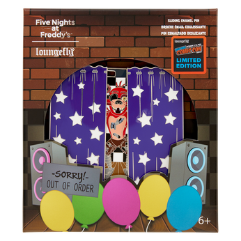 NYCC Limited Edition Five Nights At Freddy's Foxy 3" Collector Box Sliding Pin, Image 1