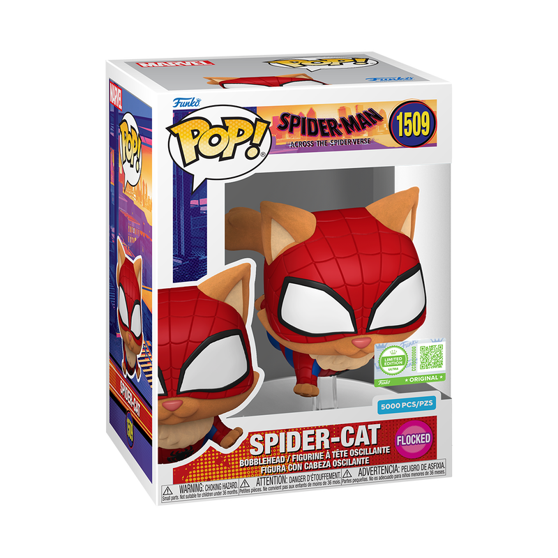 Pop! Spider-Cat (Flocked) with Pop! Protector, , hi-res view 3