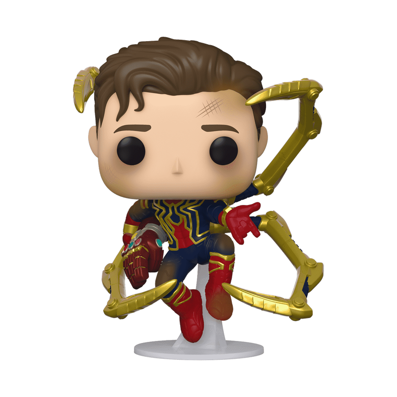 Pop Iron Spider Unmasked with Gauntlet