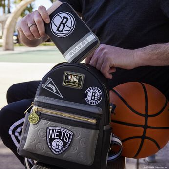 NBA Brooklyn Nets Patch Icons Mini Backpack, Image 2