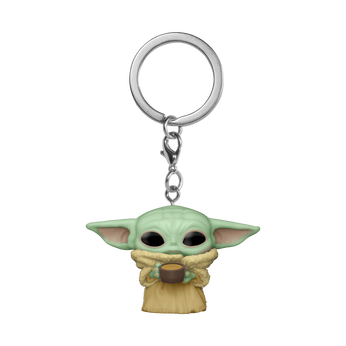 Pop! Keychain The Child with Cup, Image 1