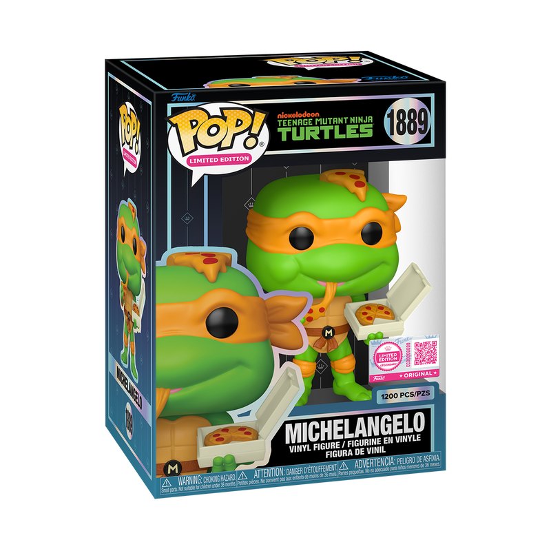 Pop! Michelangelo (Eating Pizza) with Pop! Protector, , hi-res view 2