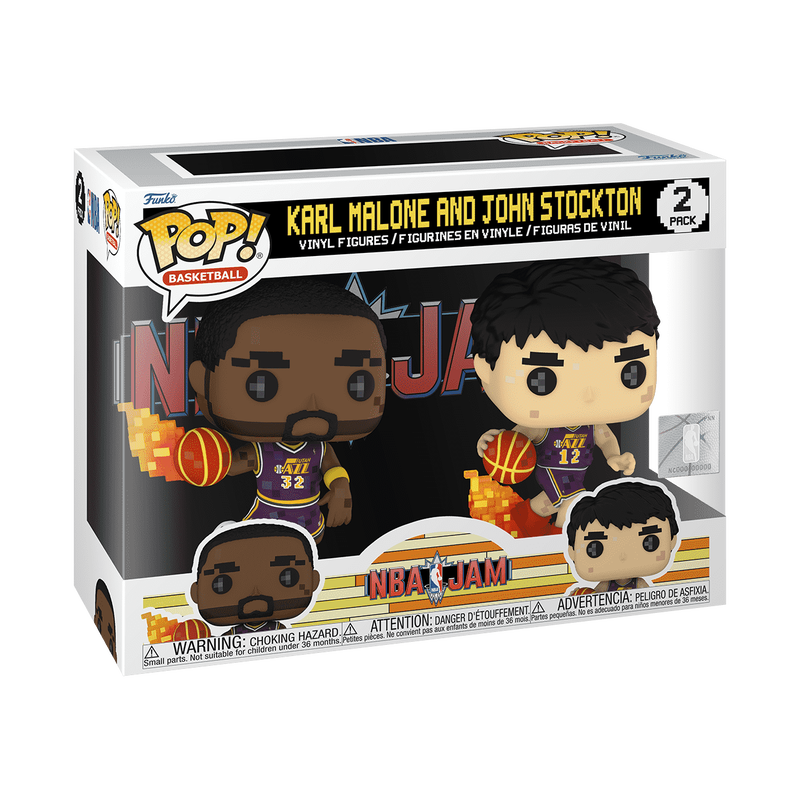 Pop! 8-Bit Karl Malone & John Stockton 2-Pack, , hi-res view 2