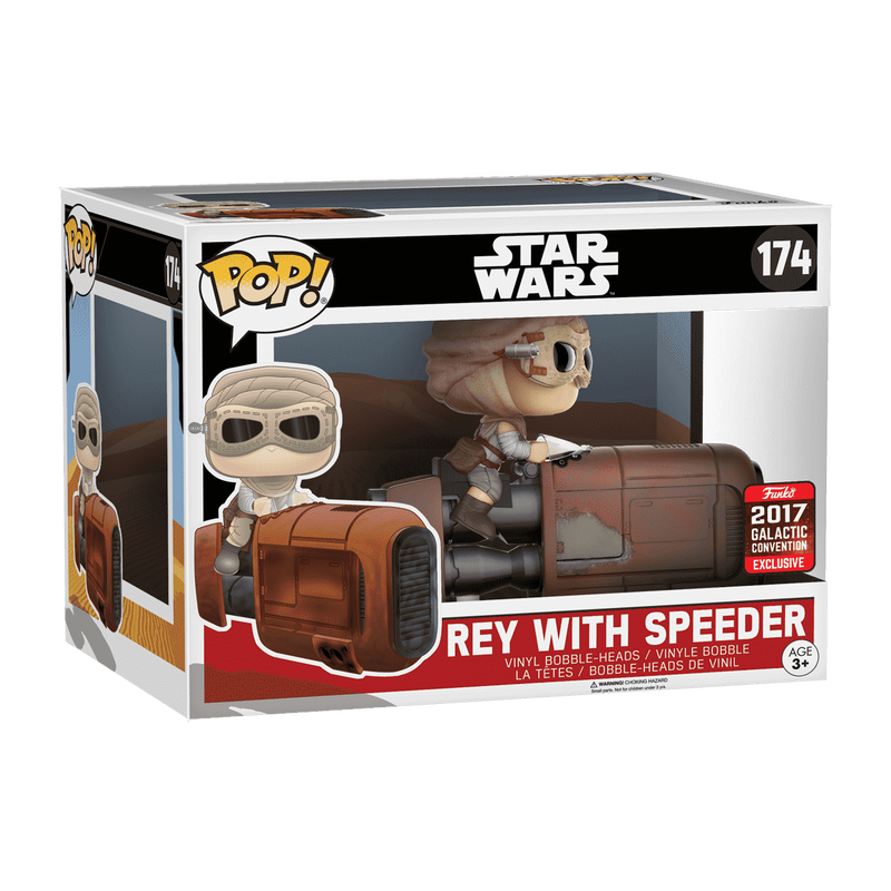 アメコミ Funko POP Star Wars Rey With Speeder 174 SW - Rey with Speeder | From the Vault | Funko
