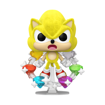Pop! Plus Super Sonic with Emeralds (Flocked), Image 1