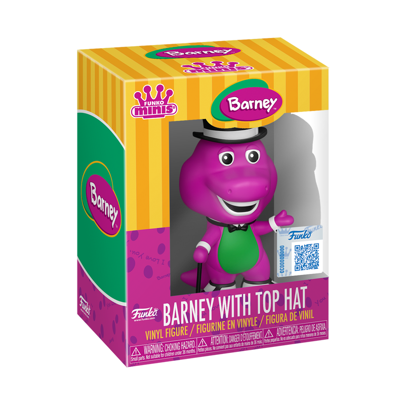 Barney with Top Hat Mini Vinyl Figure, , hi-res view 1